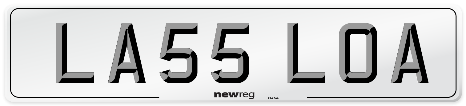 LA55 LOA Number Plate from New Reg